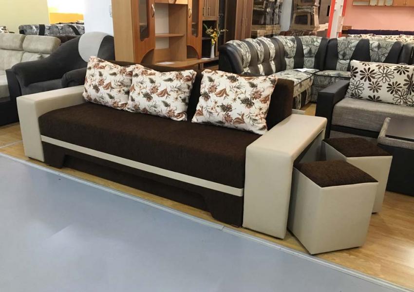 Canapea extensibila Crina cu 4  tabureti