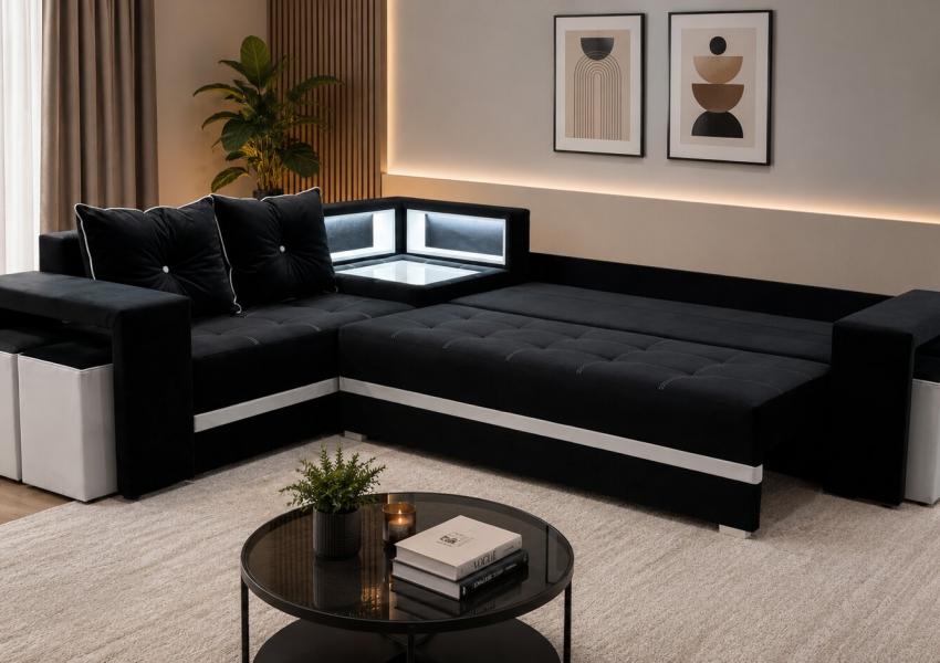 Coltar extensibil Stiletto cu tabureti