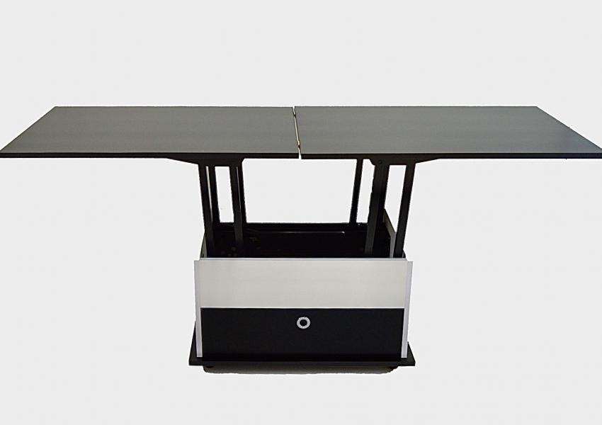 Masa extensibila Transformer Negru/Alb
